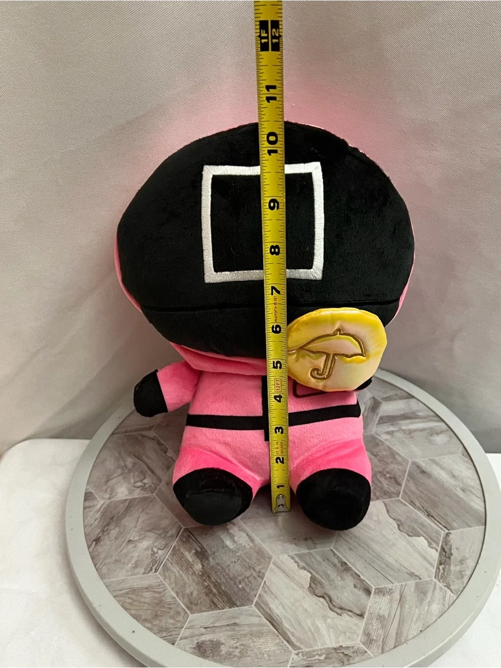 Squid Game Pink Guard 10” Plush Netflix Square Mask Umbrella Miniso
